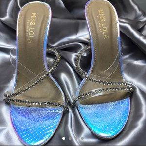 Multi/clear heels